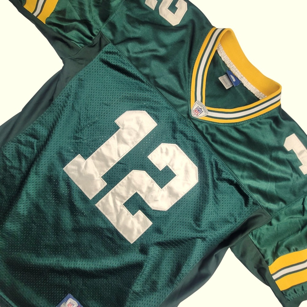 Green Bay Packers Aaron Rodgers 12 Reebok NFL Onfield Jersey Green Mens 52 XL‎